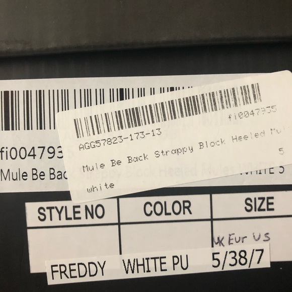 Nasty Gal Mule be back Strappy Block Heeled Mule White Size 7 - Picture 7 of 9